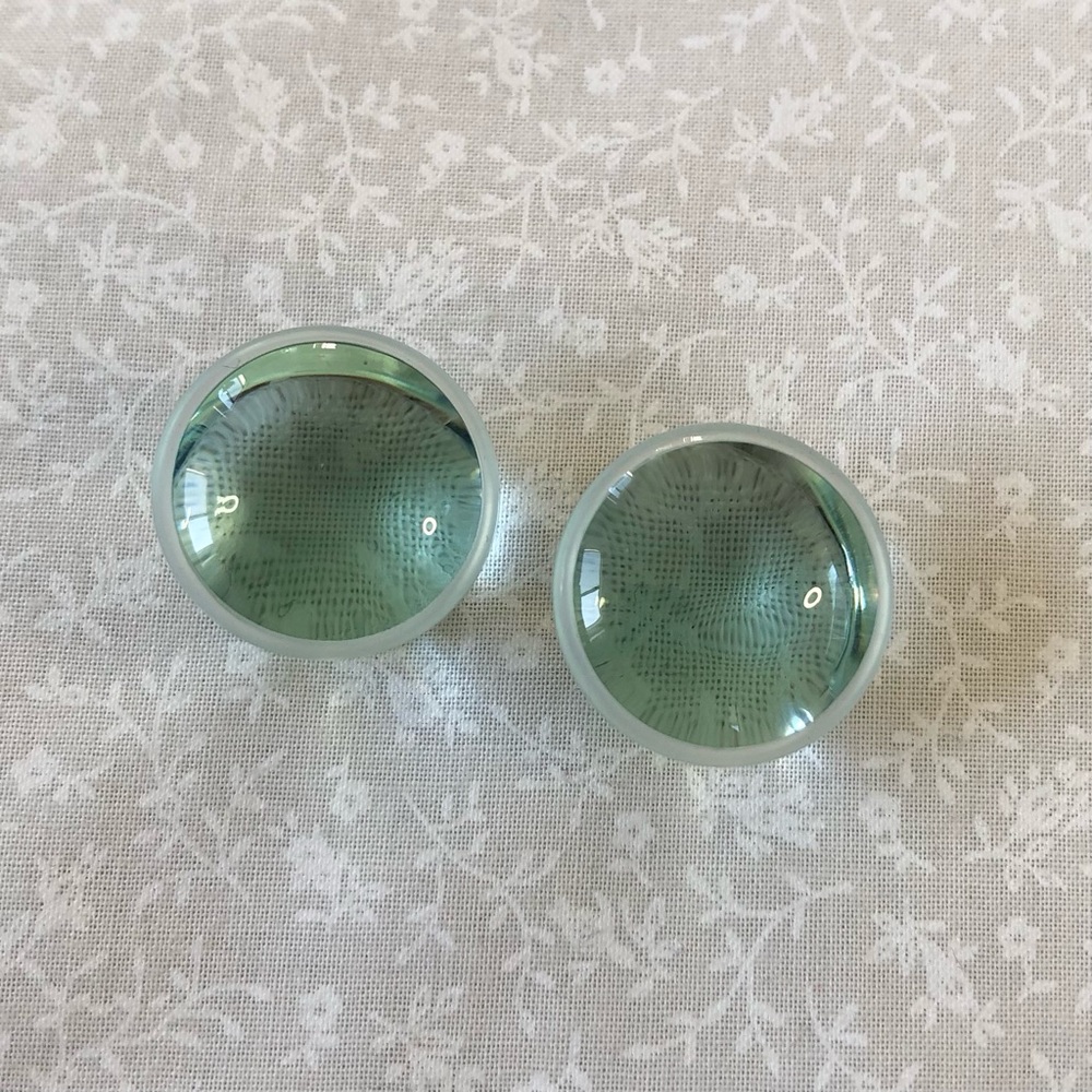 3/4" or 19mm Single Flared Clear Glass Plugs